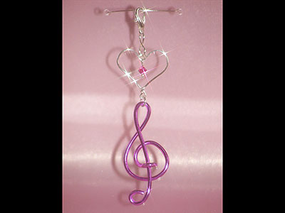 Music theme gifts hot pink treble clef decoration