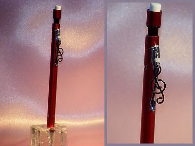 Music theme red music mechanical pencil