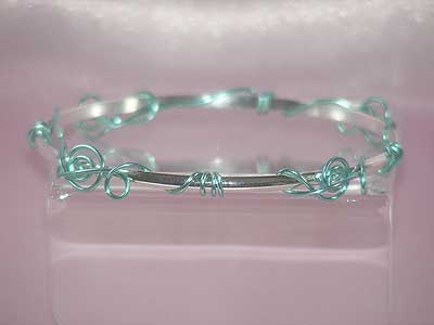 Music theme gifts turquoise treble clef bangle