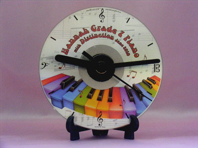 Music theme gifts piano personalised CD clock