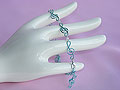 Turquoise treble clef glass beads music gift bracelet