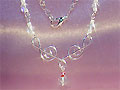 Music themed Swarovski crystal necklace