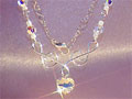 Musician jewellery Swarovski crystal heart necklace