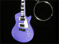 Purple Les Paul guitar key ring