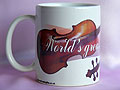 Personalised violinist music gift mug