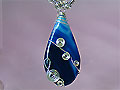Pear drop Agate music themed necklace