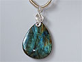 Musician jewellery pear drop Labradorite necklace
