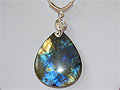Music jewellery pear drop Labradorite necklace