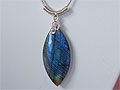 Music themed blue marquis Labradorite necklace