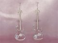 Attractive funky bass guitar earrings