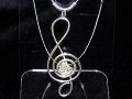 Music gifts Swarovski crystal long necklace