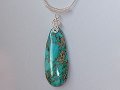 Pear drop Jasper music themed necklace