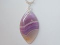 Musician gifts 925 purple Agate necklace