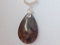 Music gifts red pear drop Jasper necklace