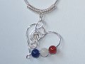 Music themed Queens Jubilee heart necklace