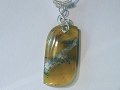 Charming 925 leaf African green Opal music themed necklace