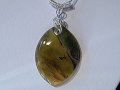 Unique 925 African green Opal music themed necklace