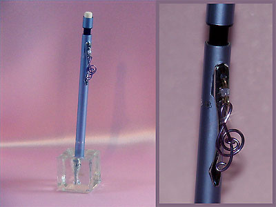 Music theme blue mechanical pencil