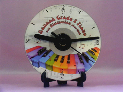 Music theme gifts piano personalised CD clock