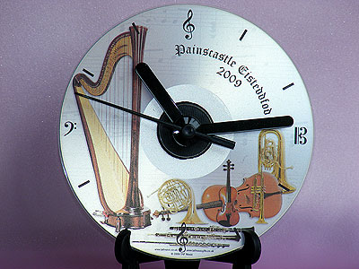 Music theme personalised CD clock