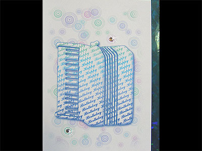 Music themed accordion Birthday card 