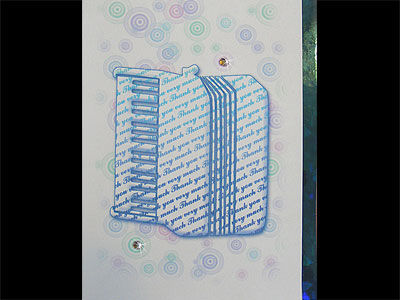 Music themed accordion Thank You card