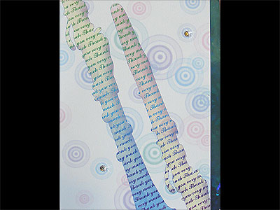 Music themed clarinet Thank You card