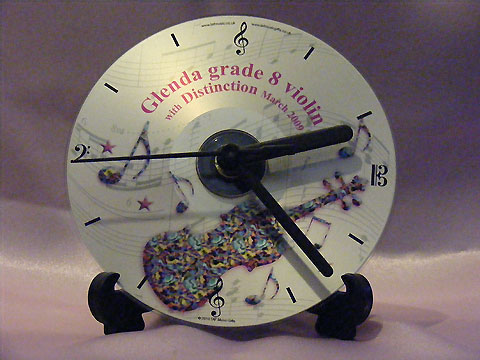 Musician gifts violin personalised CD clock