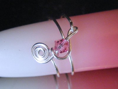 Musician jewellery October birthstone rose pink ring