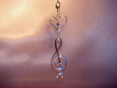 Purple treble clef music themed decoration 