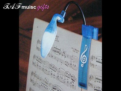 Blue treble clef translucent clip on light