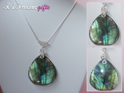 Gorgeous music gifts 925 Labradorite necklace