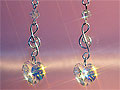925 Swarovski crystal music themed earrings