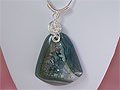 Blue bell druzy Agate handmade music themed necklace