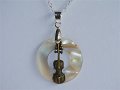 Music themed shell violin necklace
