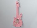 Pale pink guitar quartz long necklace