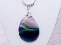 Peardrop druzy Agate handmade music themed necklace