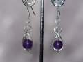 Purple Amethyst Music themed earrings
