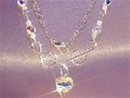 Swarovski crystal heart handmade music themed necklace